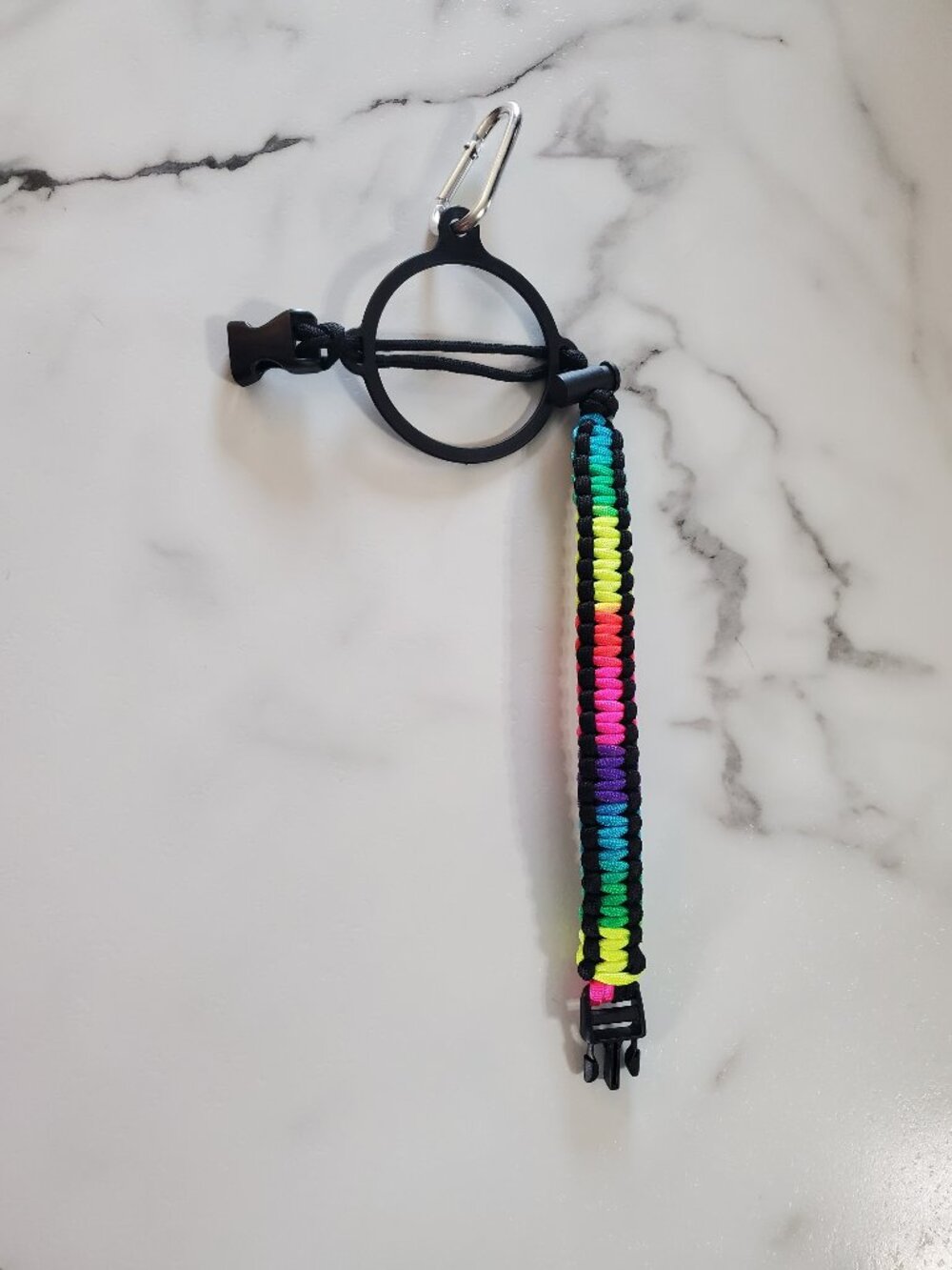 Parachute Cord Hydro Bottle Strap Rainbow Colors from Hogg